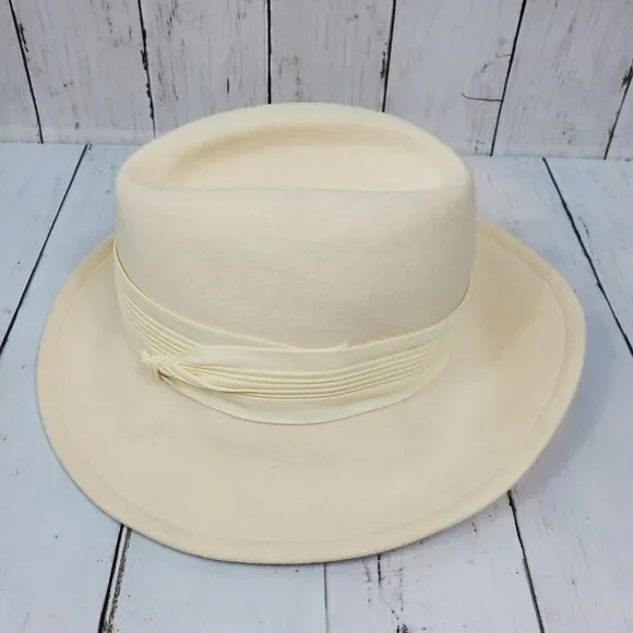 Betmar New York Vintage Cream 100% Wool Hat One Size Fits Most Rare Betmar New York Cream Wool Hat - Etsy main image 3